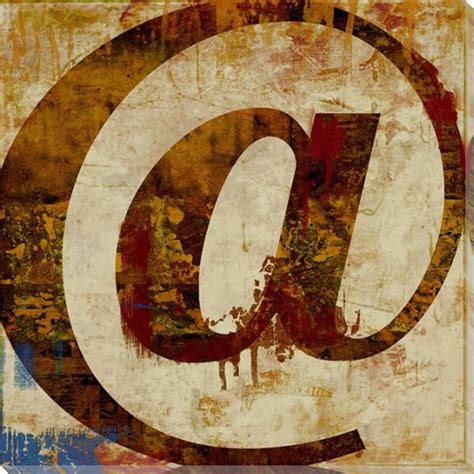 At Sign Symbol Wrapped Canvas Giclee Print Wall Art - Wall Decor - Artwork