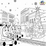 Thomas Christmas Coloring Sheets For Children Printable Pictures  sketch template