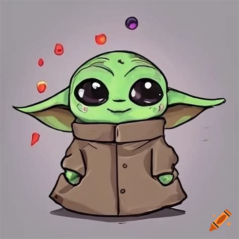 Baby yoda anime style