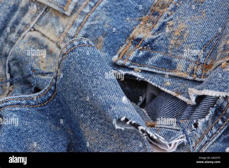 Old Blue Jeans Stock Photo - Alamy