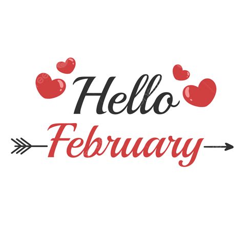 Hello February Arrow Heart Effect Png, Hello February, Arrow Heart ...