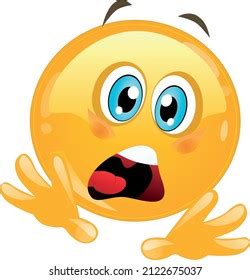 Frightened Cute Emoji Vector Image Stock Vector (Royalty Free) 2122675037 | Shutterstock