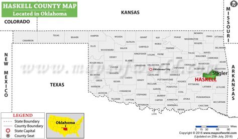 Haskell County Map, Oklahoma