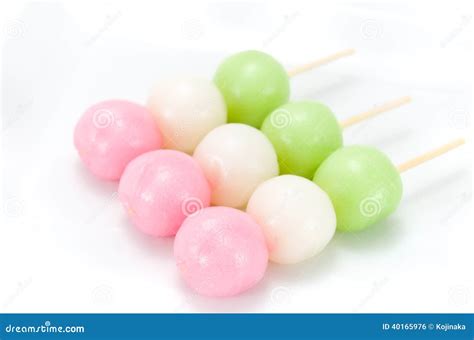 Three colors Dango stock photo. Image of japanese, cake - 40165976