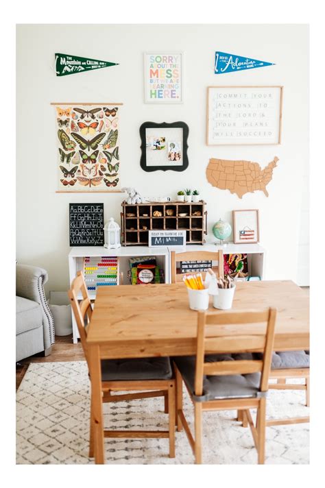 homeschool room || Farmhouse homeschool room | 서재 겸 거실, 서재, 거실