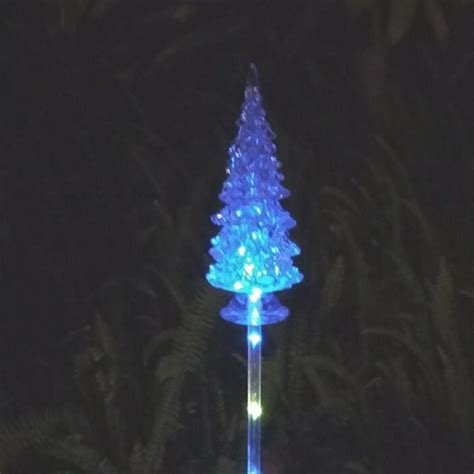 Solar Powered Christmas Tree Yard Garden Stake Color Changing LED Light Best | eBay