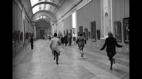 Band of Outsiders (1964) by Jean-Luc Godard, Clip: Louvre- "Knocking two seconds off the old ...