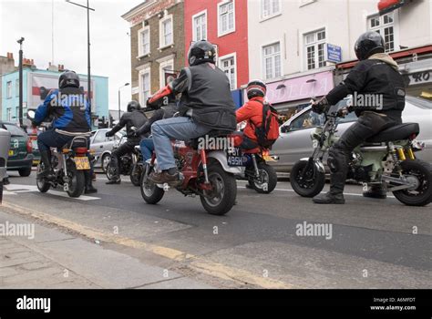 Mini-bike gang Stock Photo - Alamy