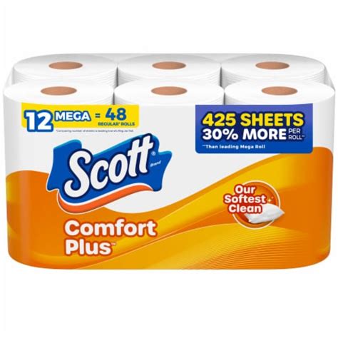 Scott® Comfort Plus™ Toilet Paper Mega Rolls, 12 rolls - King Soopers