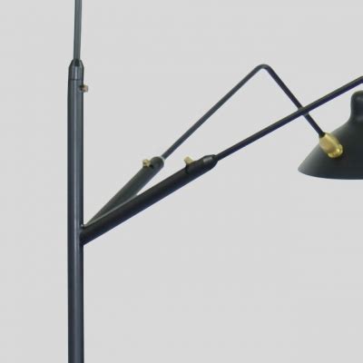 3 Lights Duckbill Standing Light Post Modern Rotatable Metal Floor Lamp in Black for Living Room ...
