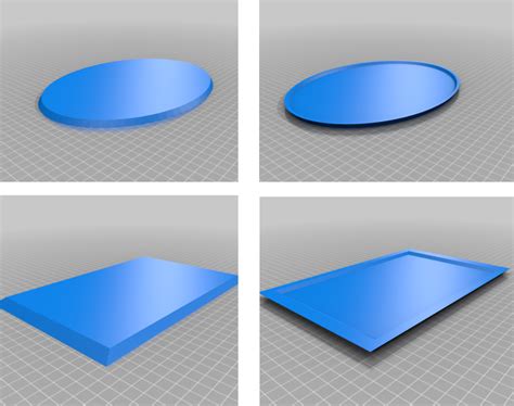 Download free STL file Big beasts Oval & Rectangle Base • 3D printing template ・ Cults