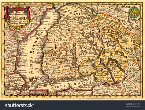 Ancient Map Finland 17 Centuries Stock Photo 38519707 - Shutterstock