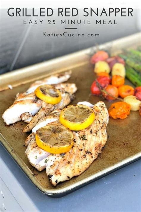 Grilled Lemon Garlic Red Snapper is a delicious and healthy recipe you can make for lunch or ...