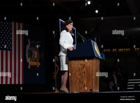 Governor Kathy Hochul delivers remarks during Inauguration ceremony for ...