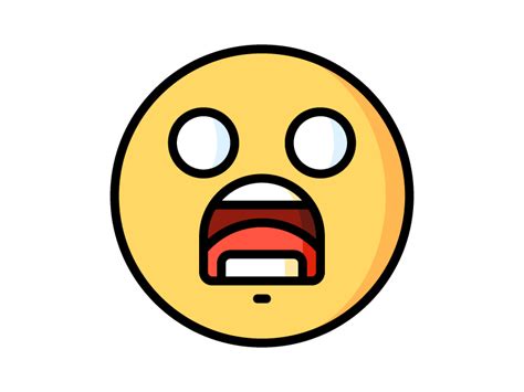 Fearful face emoji by Ruth & Sira on Dribbble