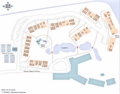 Map Layout Kauai Beach Villas