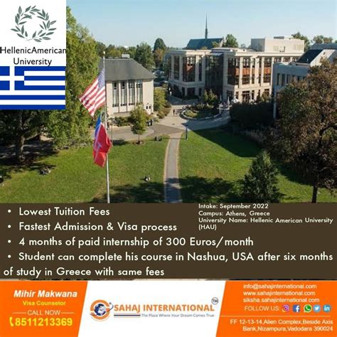 Apply for Hellenic American University, Greece. - Sahaj International