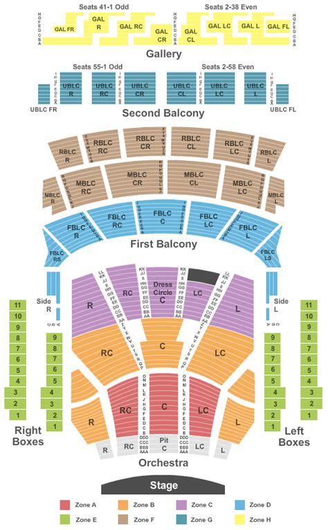 Auditorium Theatre Seating Chart - Chicago