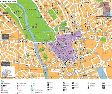 Large Cardiff Maps For Free Download And Print | High-Resolution And - Printable Map Of Cardiff ...