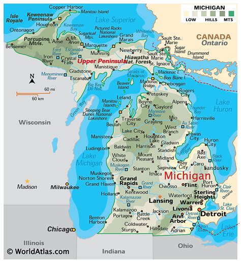 Michigan Maps & Facts - World Atlas