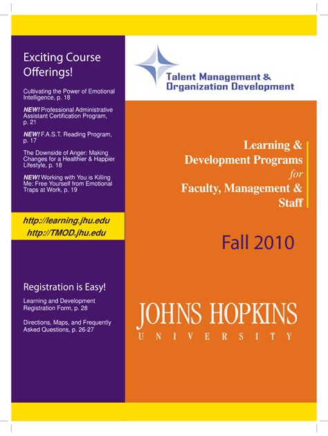 Fall Indd Johns Hopkins University Human Resources Training Jhu Form - Fill Out and Sign ...