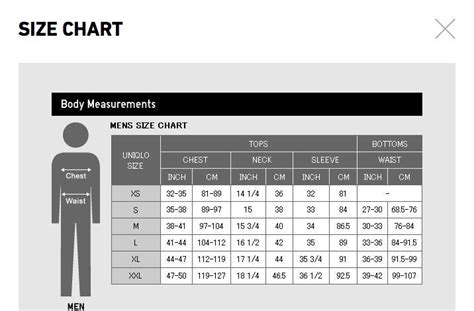 autobus Normalisation Diagnostiquer uniqlo mens sizing Frelon Mystère ...