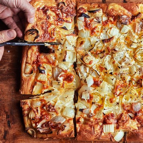 Pizza With Onion and Provolone Recipe | Bon Appétit