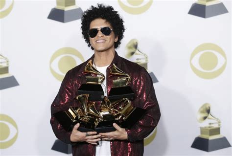 Bruno Mars wins best album, song at 2018 Grammy Awards - UPI.com