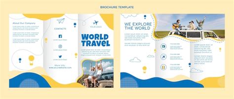 Free Vector | Flat design travel brochure template