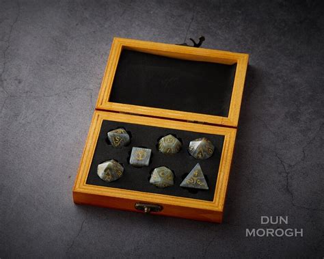 DnD Dice Set Wood Box DnD Version | Etsy