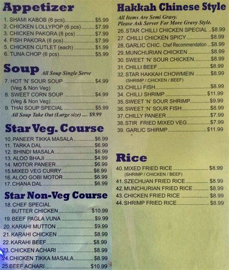 Star Menu, Menu for Star, Scarborough, Toronto - Urbanspoon/Zomato