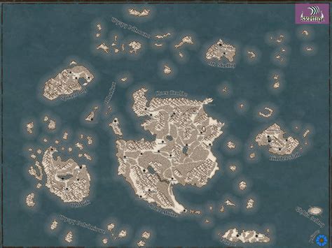 Mapa Skellige Blue by OdNazairu on DeviantArt