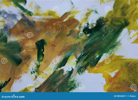 Abstract Art in Green and Yellow Stock Image - Image of green, light ...