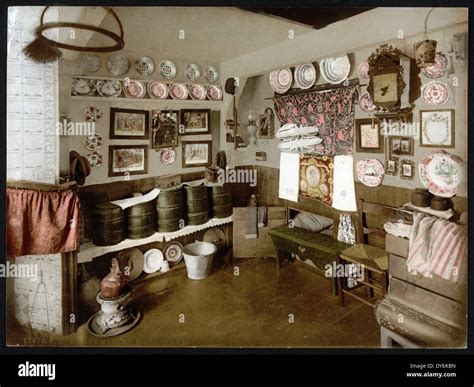 Dutch domestic interior. A kitchen in an old Dutch house between 1890 ...