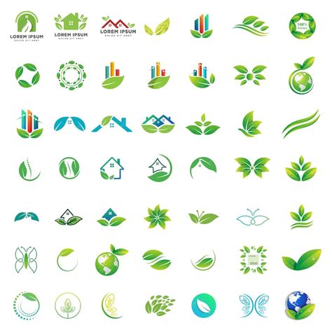 Premium Vector | Nature vector logo set