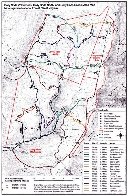 Dolly Sods map | Map of Dolly Sods trails | Monty VanderBilt | Flickr