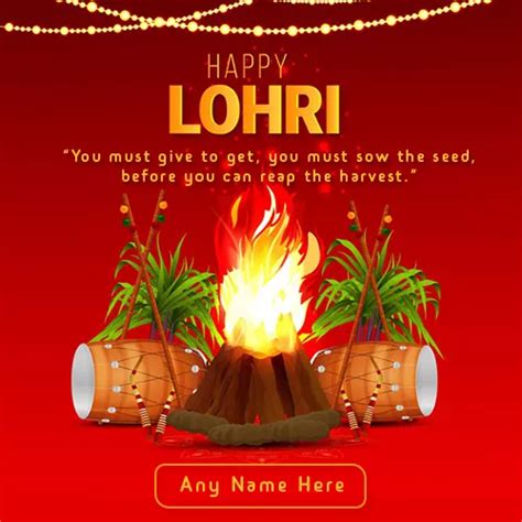 Lohri 2024 Greetings Images With Name Edit