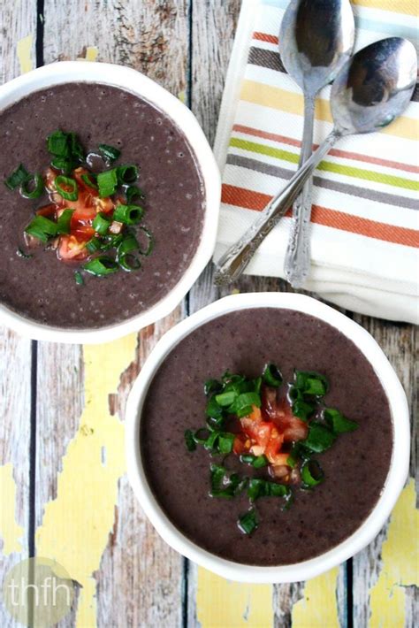 Vegan No-Cook Black Bean Soup | The Healthy Family and Home