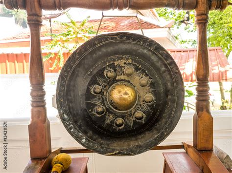 Thai native Gong. Ancient gong in Thailand Stock Photo | Adobe Stock