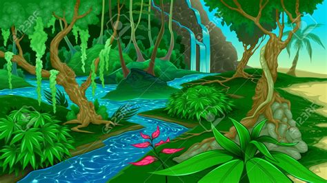 Vector illustration, Illustration, Jungle cartoon