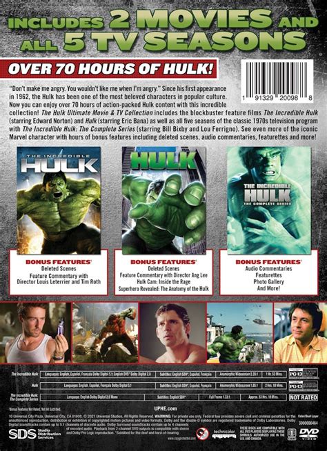 Buy The Hulk Ultimate Movie & TV Collection Box Set DVD | GRUV