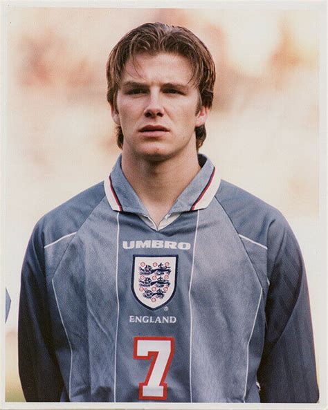 David Beckham of England in 1997. Old Football Players, Old Football ...