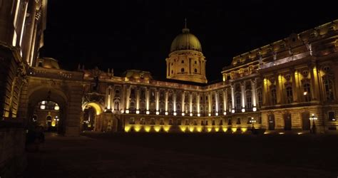 Budapest Castle at Night in Hungary image - Free stock photo - Public ...