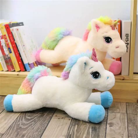 Soft Rainbow Unicorn Plush Toy 80 cm Adorable Plush Unicorn Stuffed Animal Unicorn Plush Toys ...