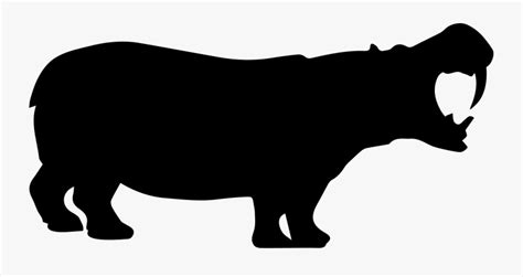 Hippo Shape Svg Png - Hippo Silhouette Clipart Translucent Background , Free Transparent Clipart ...