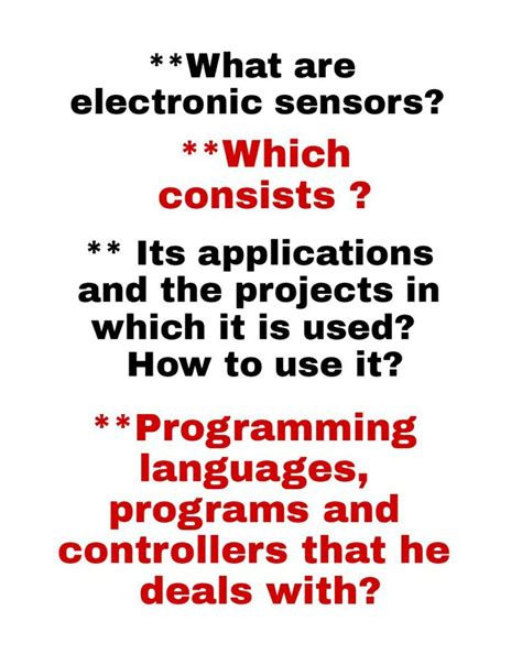 Solved **What are electronic sensors? *Which consists ? ** | Chegg.com