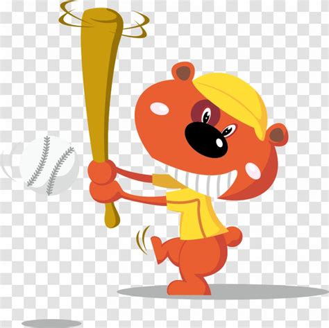 Baseball Cartoon - Material - Happy Cute Animals Transparent PNG