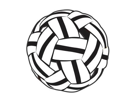 Sport Ball - Takraw Ball Line Art PNG