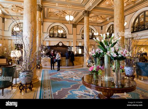 Willard InterContinental Hotel lobby and reception desk - Washington, DC USA Stock Photo - Alamy