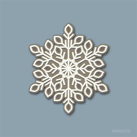 3D Snowflake SVG Multilayered Laser Cut File Christmas | Etsy